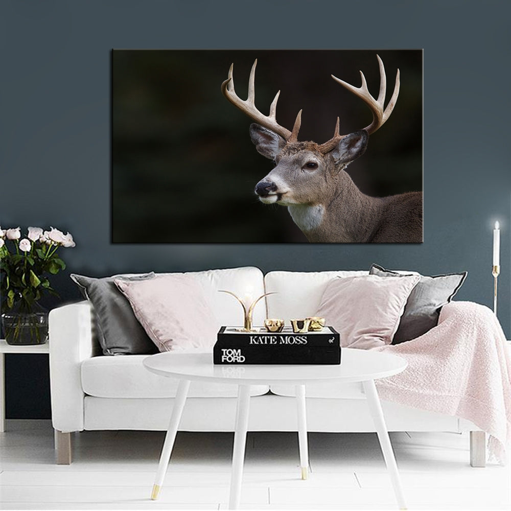 Wildlife Deer Canvas Painting - Home Wall Art for Living Room or Bedroom