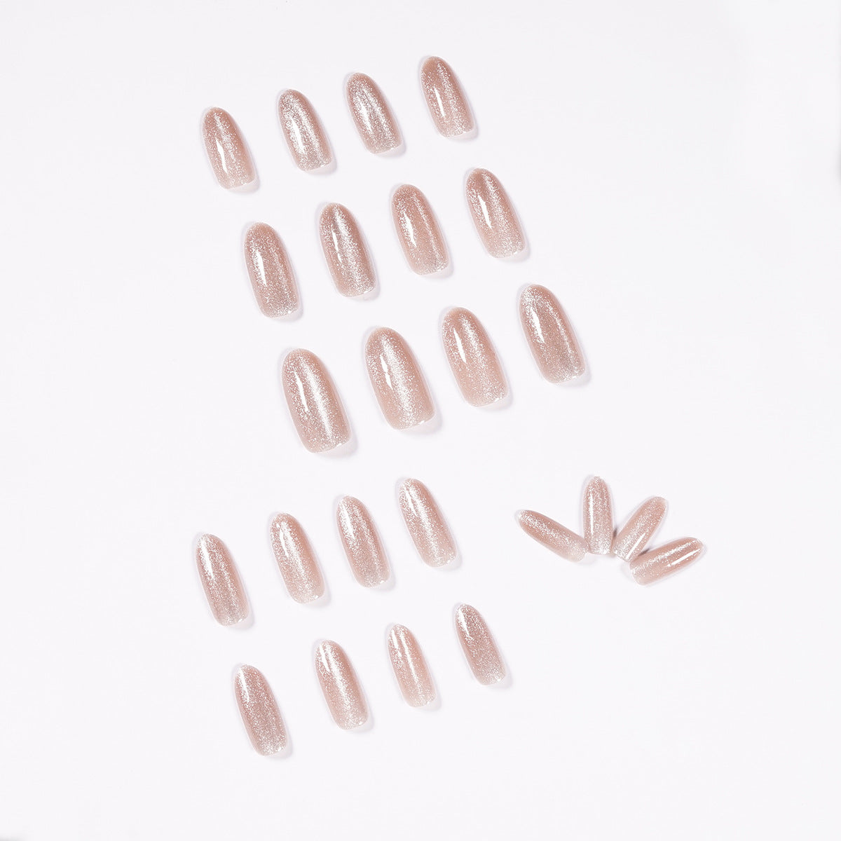 Crystal Nail Art Kit with 24 Pieces and Glue - Long Crystal Nails