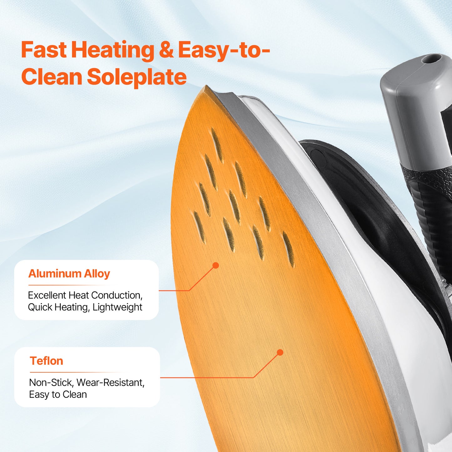 Gravity Feed Steam Iron 1000W with Large 3.5L Tank & 5 Temp Settings