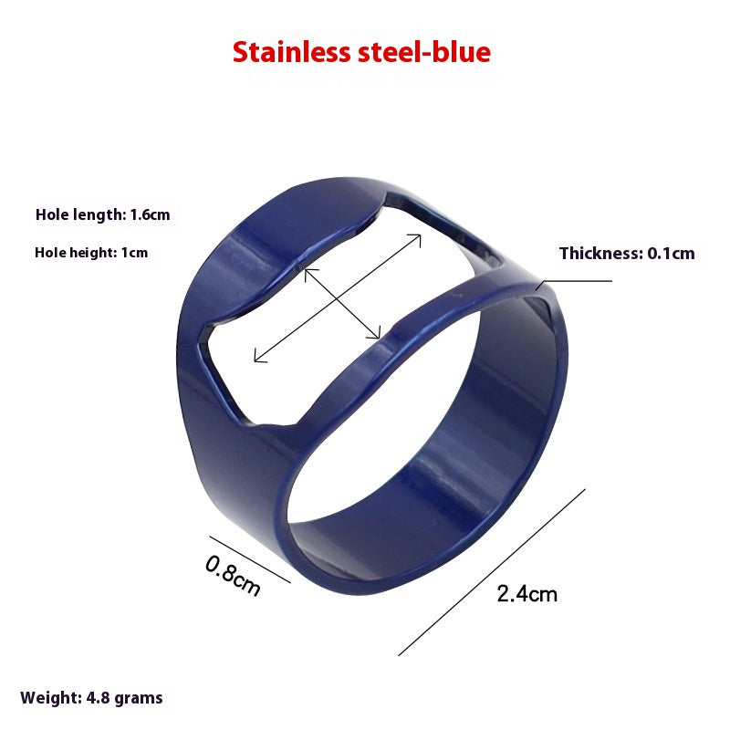 Stainless Steel Ring Bottle Opener for Beer and Corkscrew Bar Tool