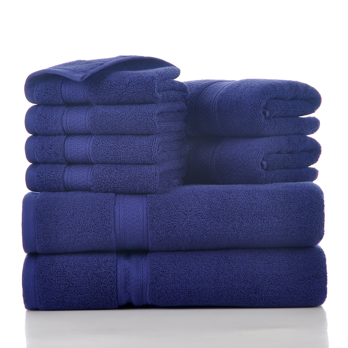 8-Piece Cotton Towel Set - Soft, Absorbent Home Towels in Multiple Colors