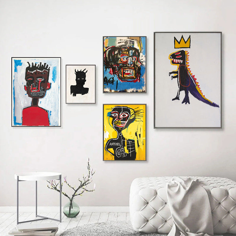 Abstract Graffiti Frameless Canvas Wall Art - Multiple Sizes & Styles