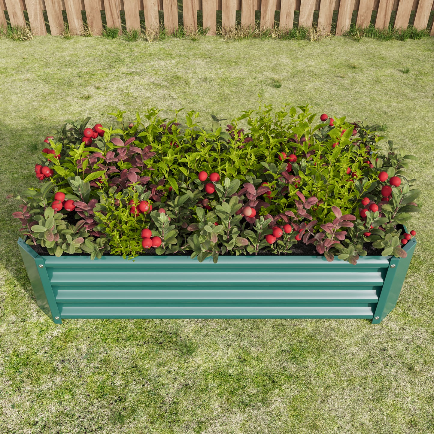 Metal Raised Garden Bed - 2PCS 4' x 2' x 1' Planter for Vegetables & Herbs