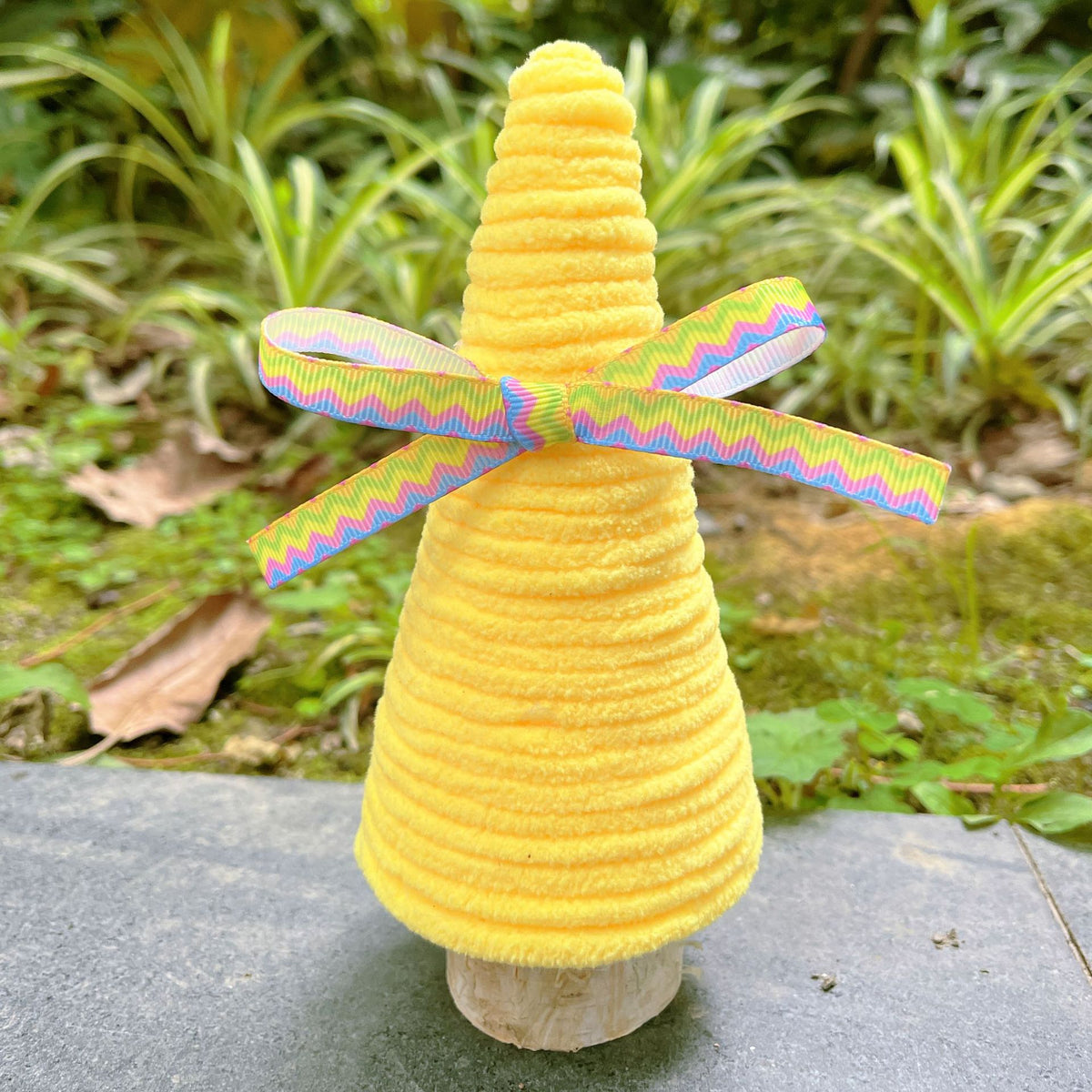Creative Plush Decorative Desktop Ornaments - 5-Piece Wool Set, Handmade Home Decor