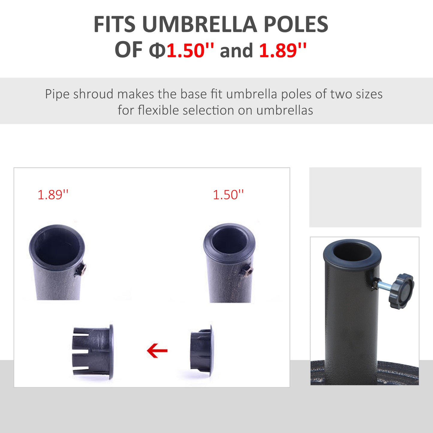 26lbs Heavy Duty Outdoor Umbrella Base - Bronze, 17" Diameter