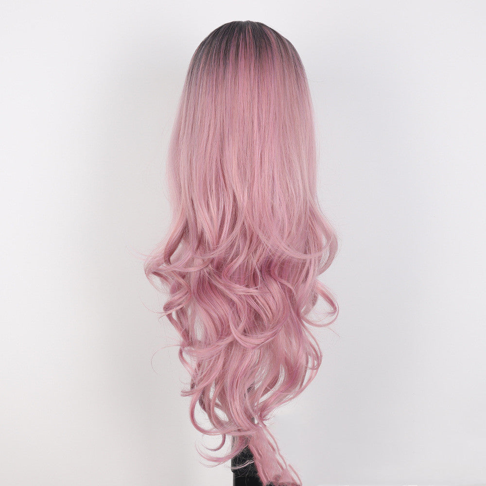 65cm Curly Hair Wig with Air Bangs