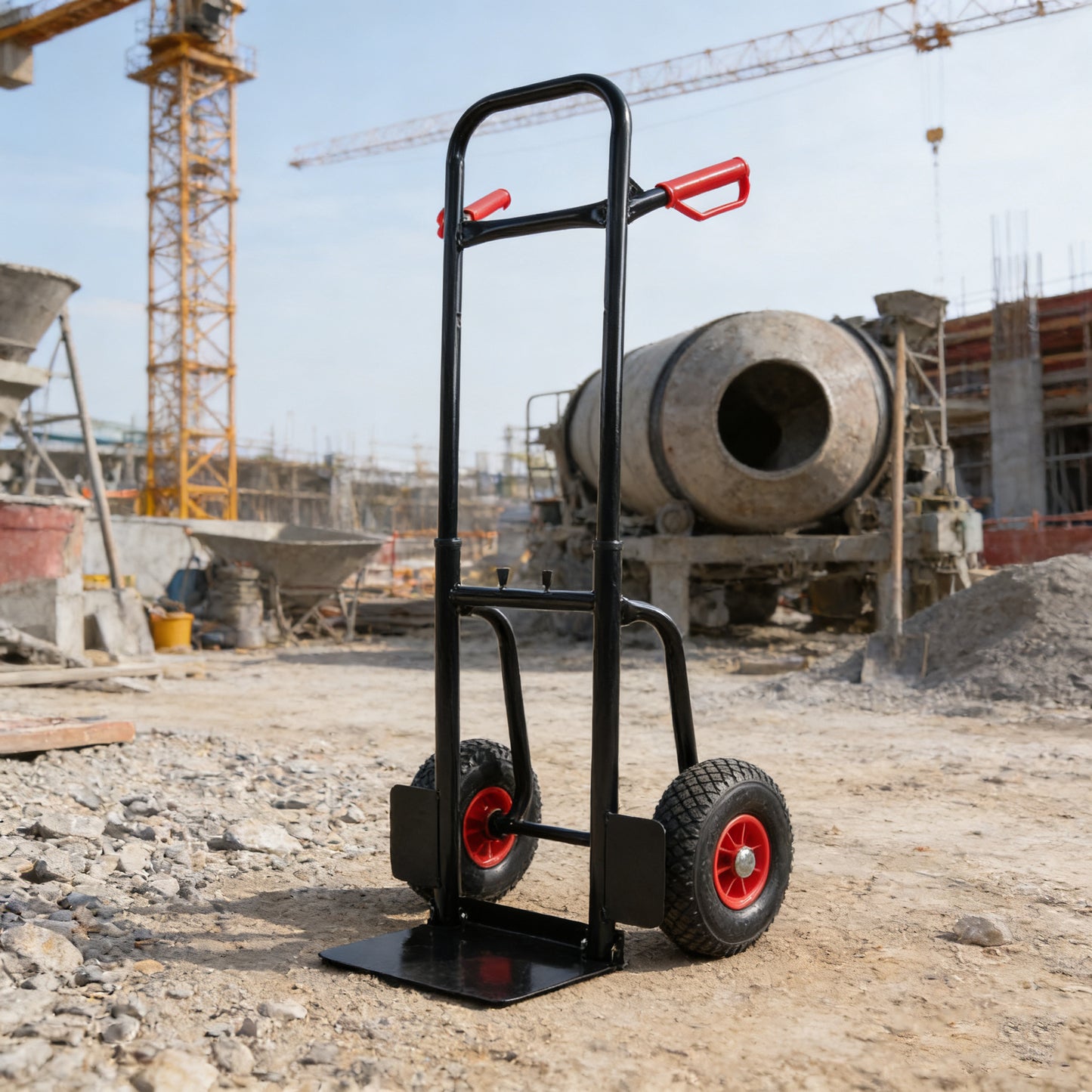 Heavy Duty Manual Truck With Double Handles 330 Lb Steel Trolley For