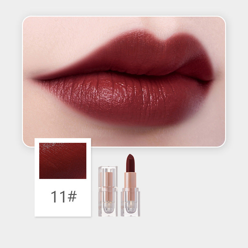 Matte Finish Crystal Square Tube Lipstick - Nourishing & Moisturizing