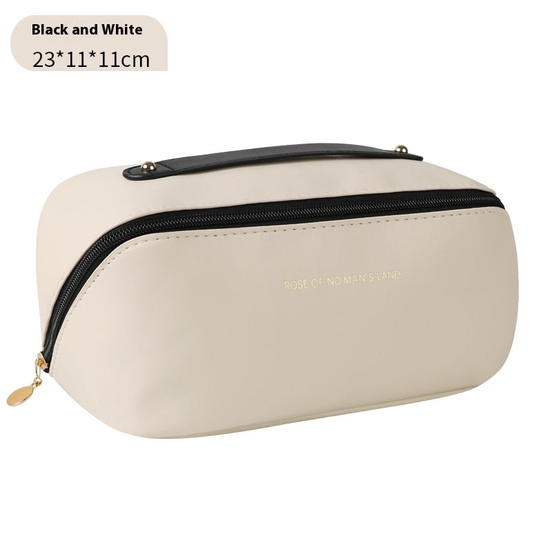 Large Capacity Travel Cosmetic Bag with Multiple Colors - PU Material