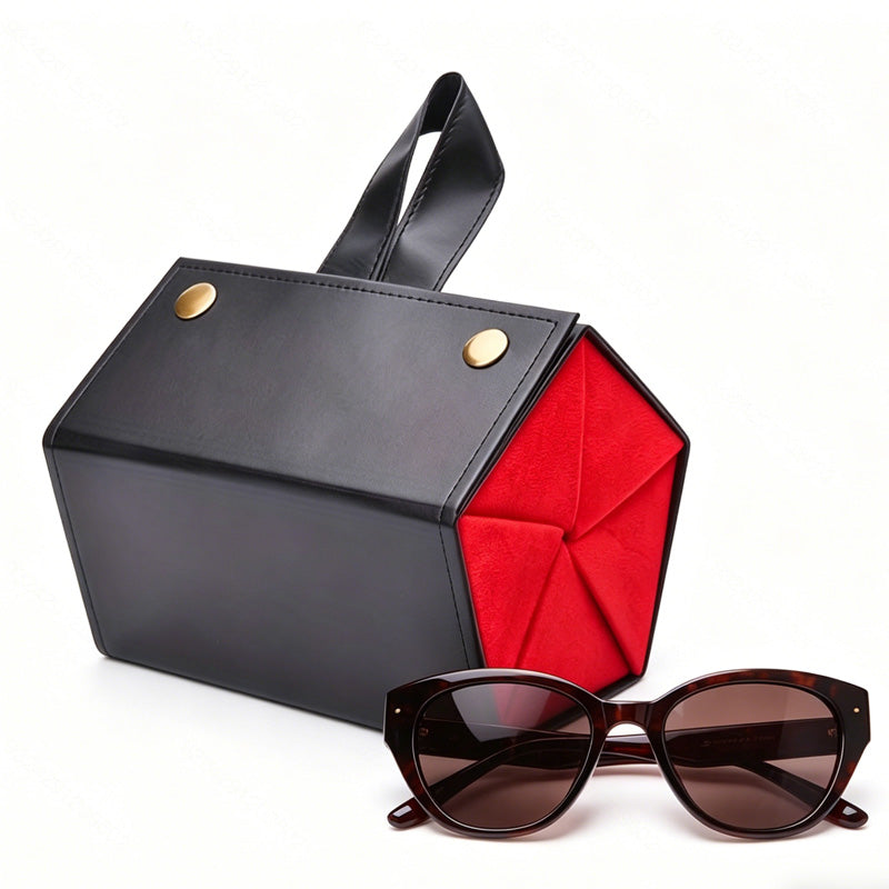 5in1 Sunglasses Travel Case Organizer Hangable, Eyeglasses Foldable