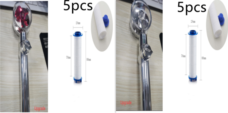 High Pressure Turbo Shower Head with Water Saving Feature & 360° Fan Extension