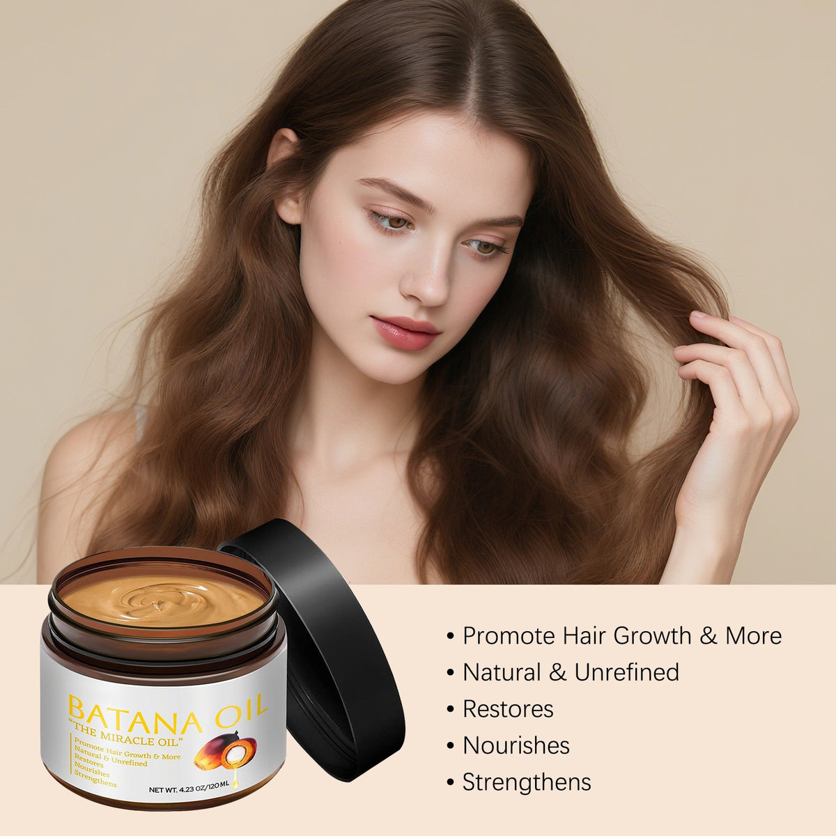 Batana Hair Mask Nourishing Repair for Frizzy Hair - 120ML
