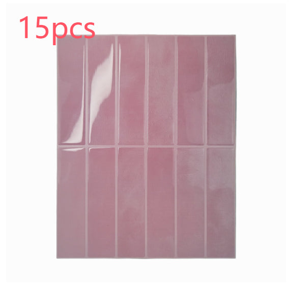 Waterproof 3D Self-Adhesive Wall Sticker for Kitchen Bathroom - High Temp Resistant