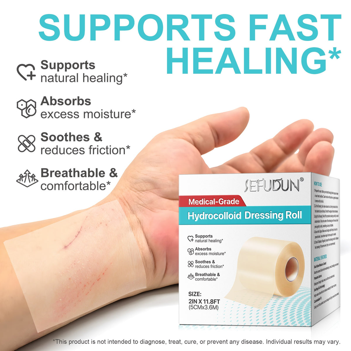 Hydrocolloid Bandage Dressing - Large 5cm x 3.6m