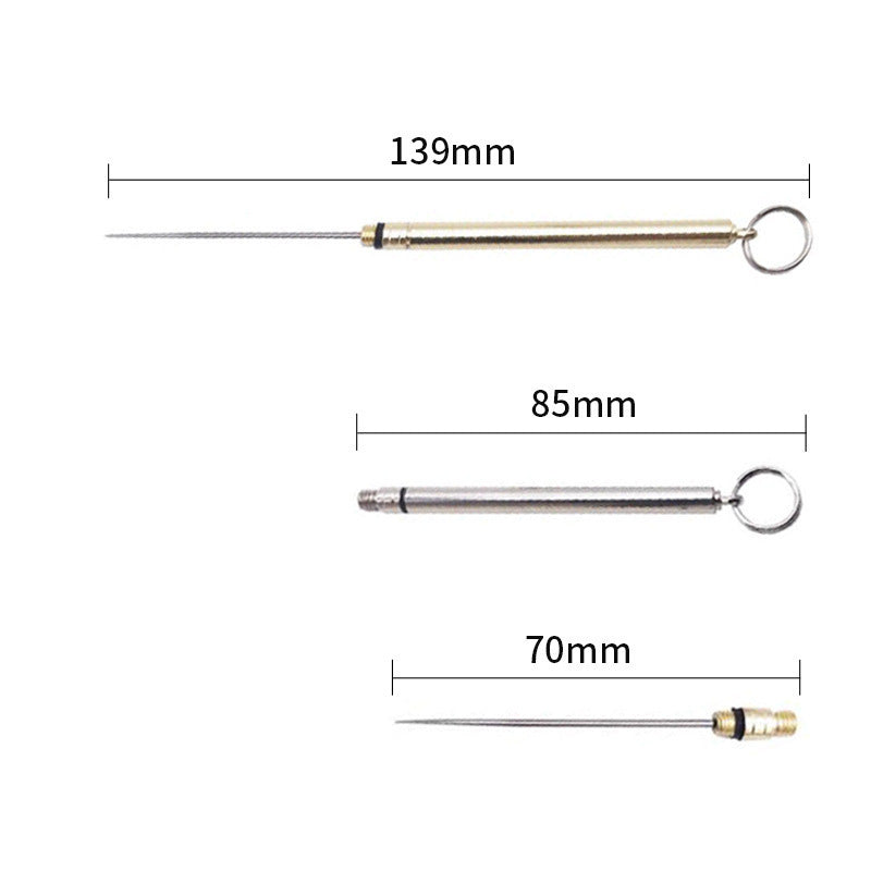 Portable Waterproof Brass & Titanium Alloy Toothpick Set - Outdoor Use