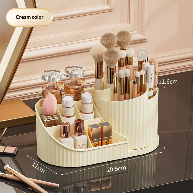 Minimalist Desktop Organizer for Stationery and Cosmetics - Multi-Functional Storage Box
