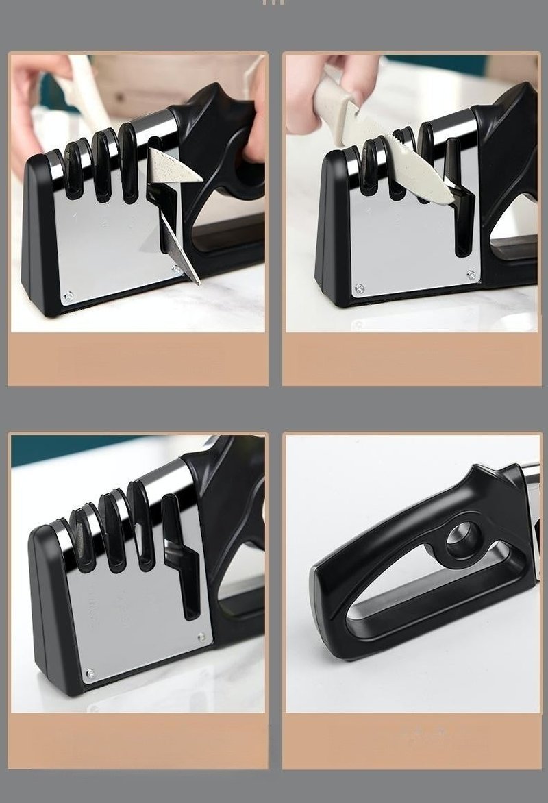 Kitchen Knife Sharpening Stone Fixable Angle Sharpener Household Tool Black