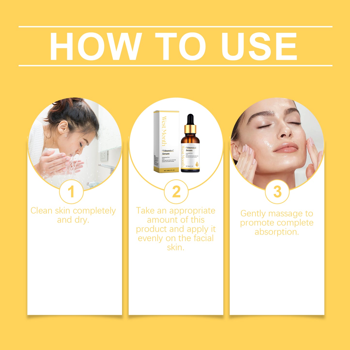 Vitamin C Brightening Face Serum - Dark Spot Corrector & Hydrating Essence
