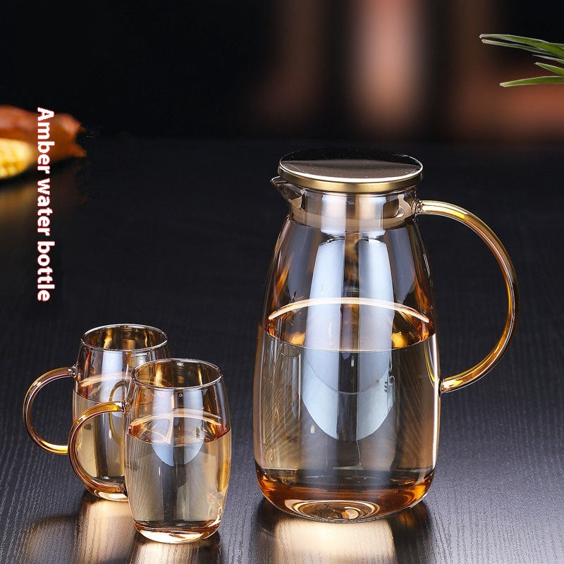 Colorful Glass Water Bottle with Borosilicate Material and Teapot Options