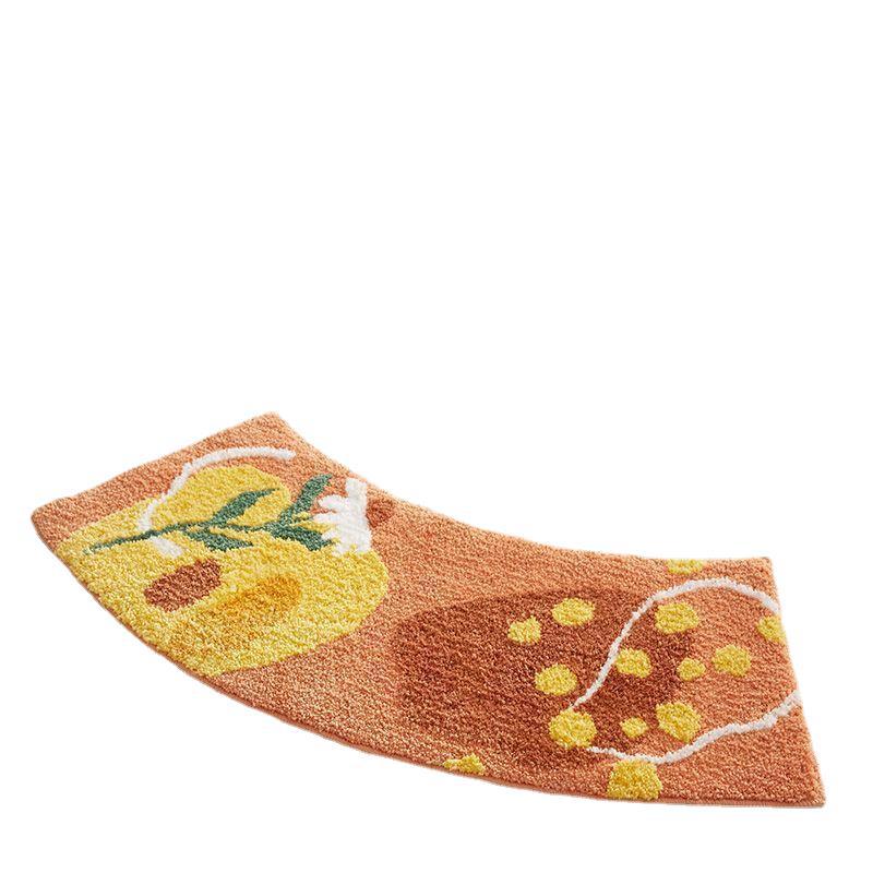 Non-slip Floor Mat Fan-Shaped Bathroom Door Mat Home Decor