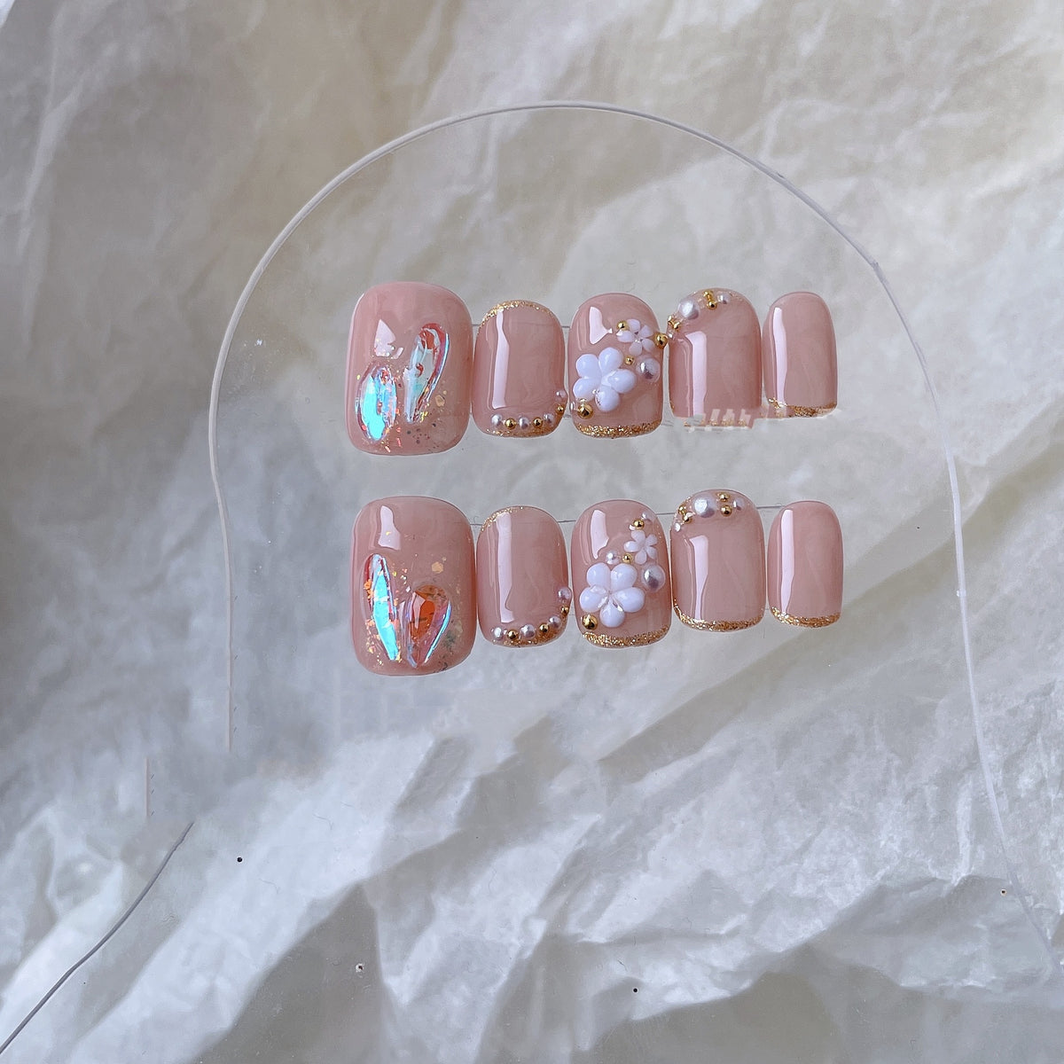 Pearl Floret Removable Nail Patch - Nail Art & Decoration