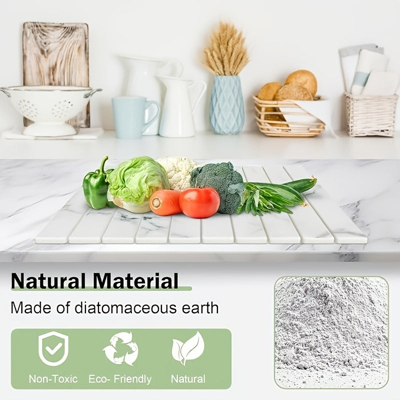 Large Stone Plate Kitchen Countertop Drying Pad, Bath Towel