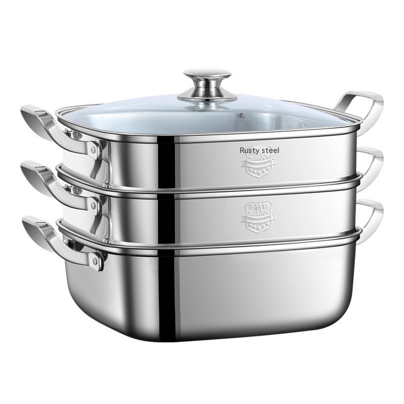 Multi-Function Square Steamer - Kitchen Storage & Food Steamer