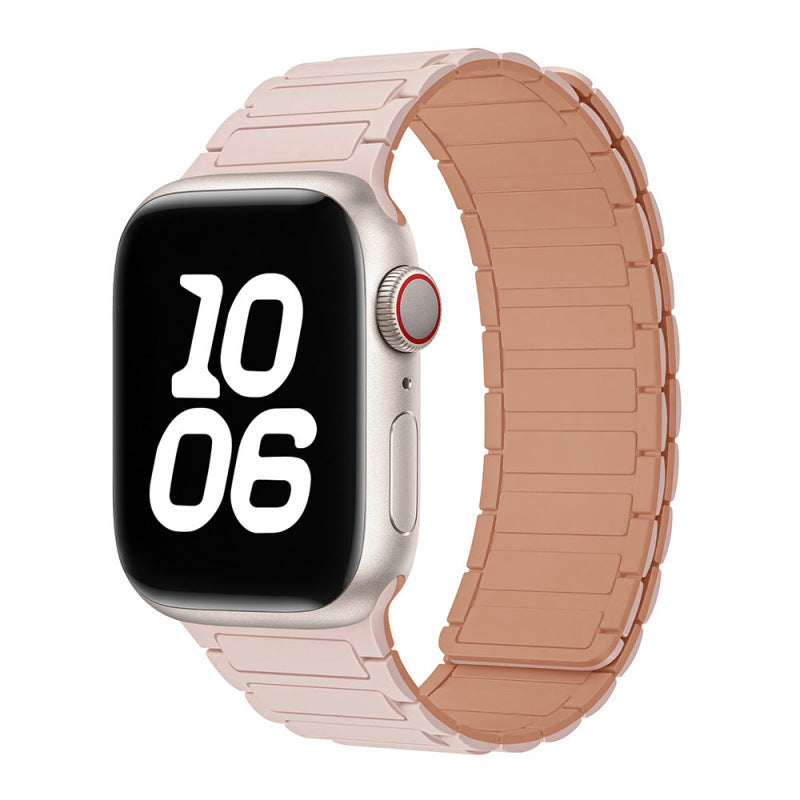 Magnetic Sports Silicone Watch Strap - Compatible with Apple Watch 38-49mm
