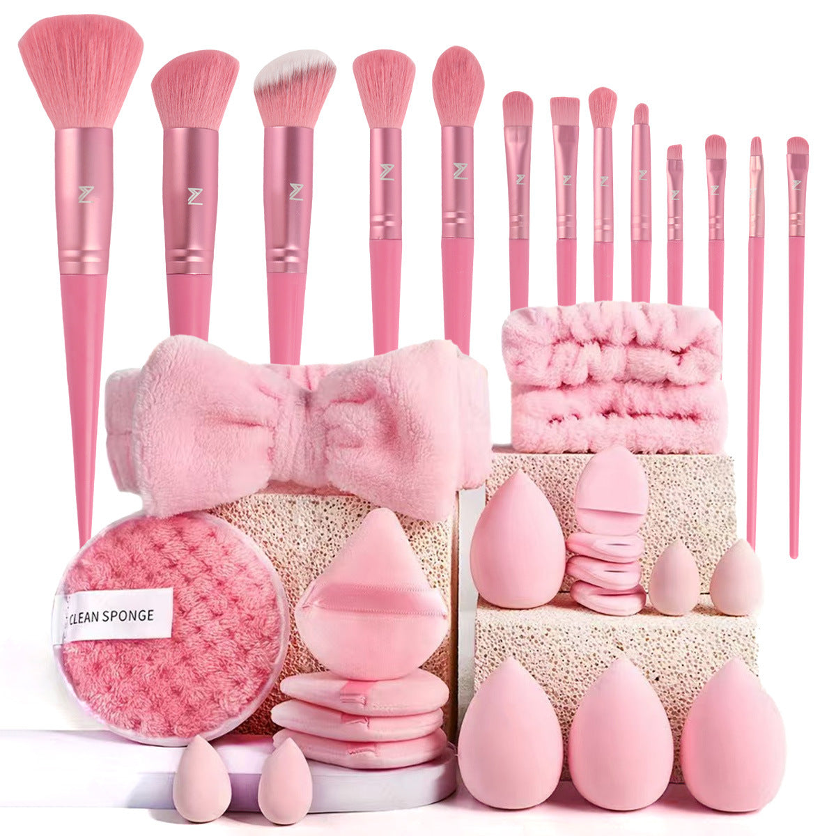 Beauty Tool Set 40 Pieces Makeup & Face Wash Full Collection