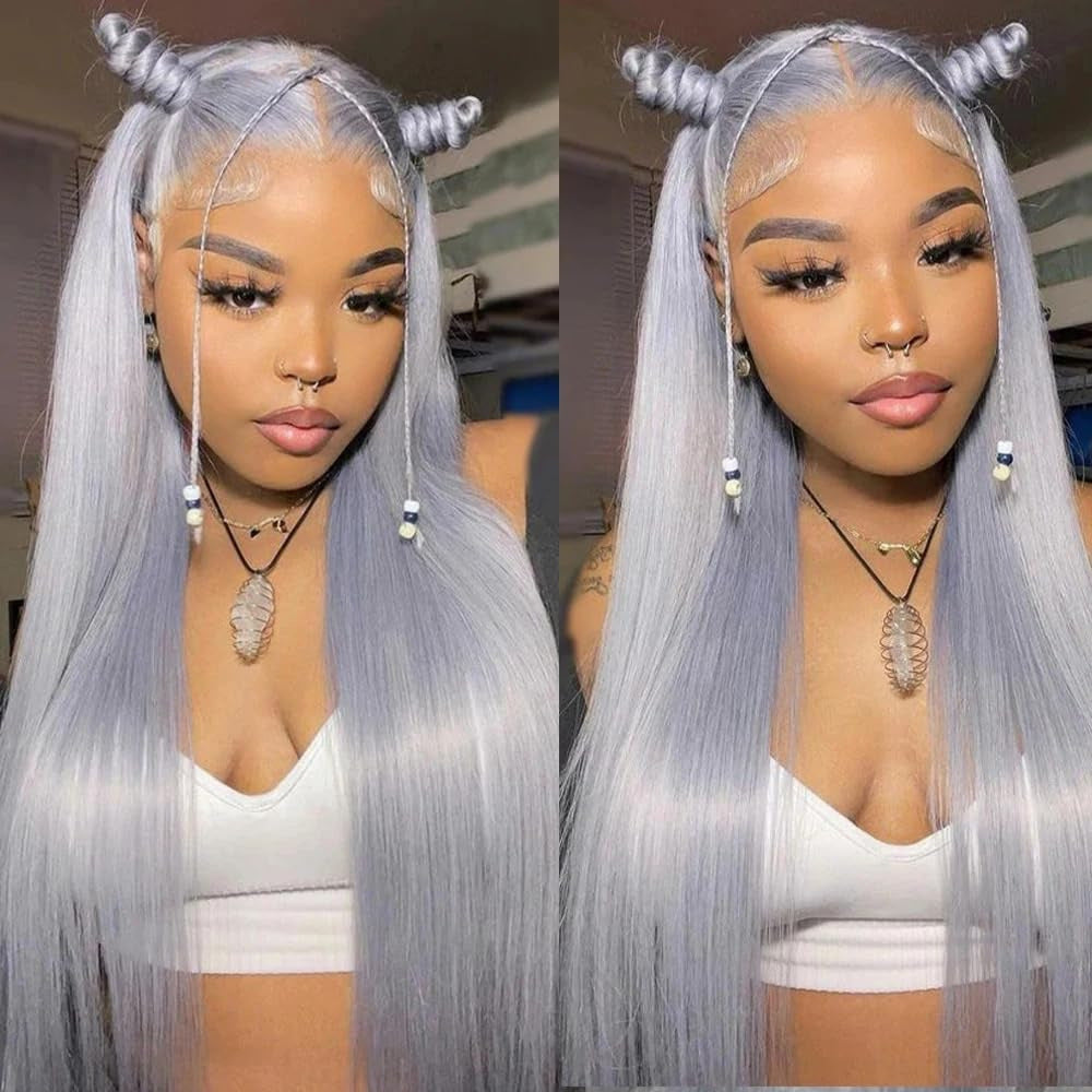 Long Straight Lace Wig 13x4 Synthetic Hair for Women - Black & Color Variants