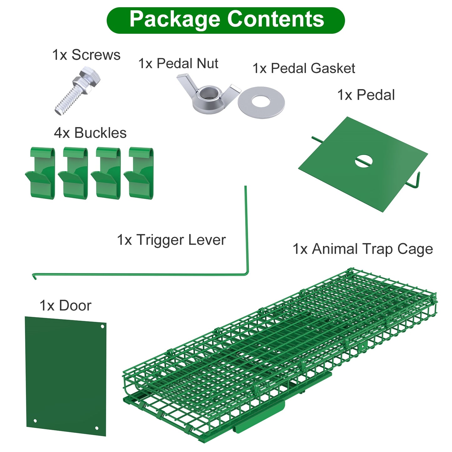 Humane Live Animal Cage Trap - Galvanized Iron, Multiple Sizes