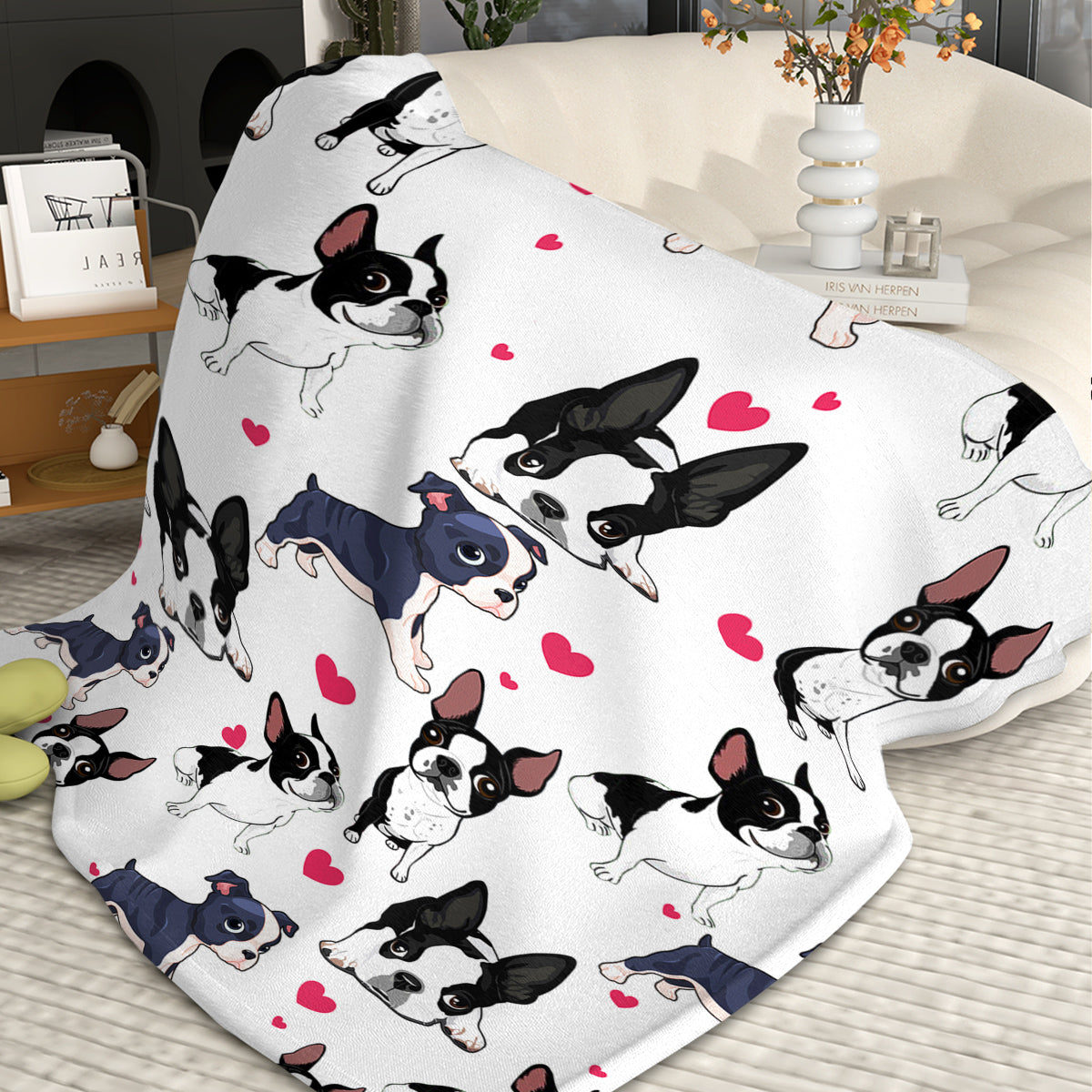 Soft Flannel Dog Blanket - Cozy Lightweight Throw for Dogs