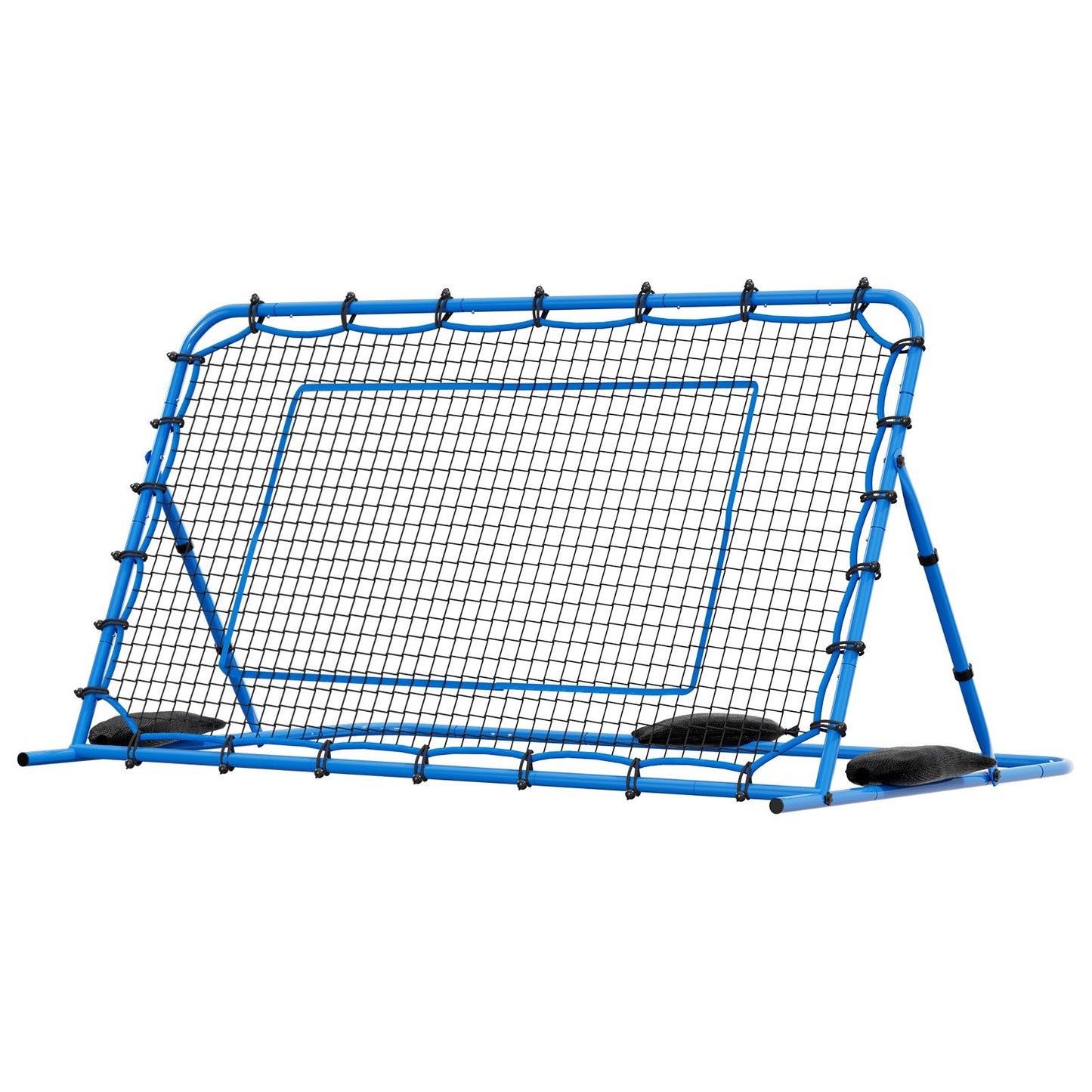 Soccer Rebounder Net - Heavy-Duty Iron Frame & PE Net for Passing Control Training - 7x4 Ft