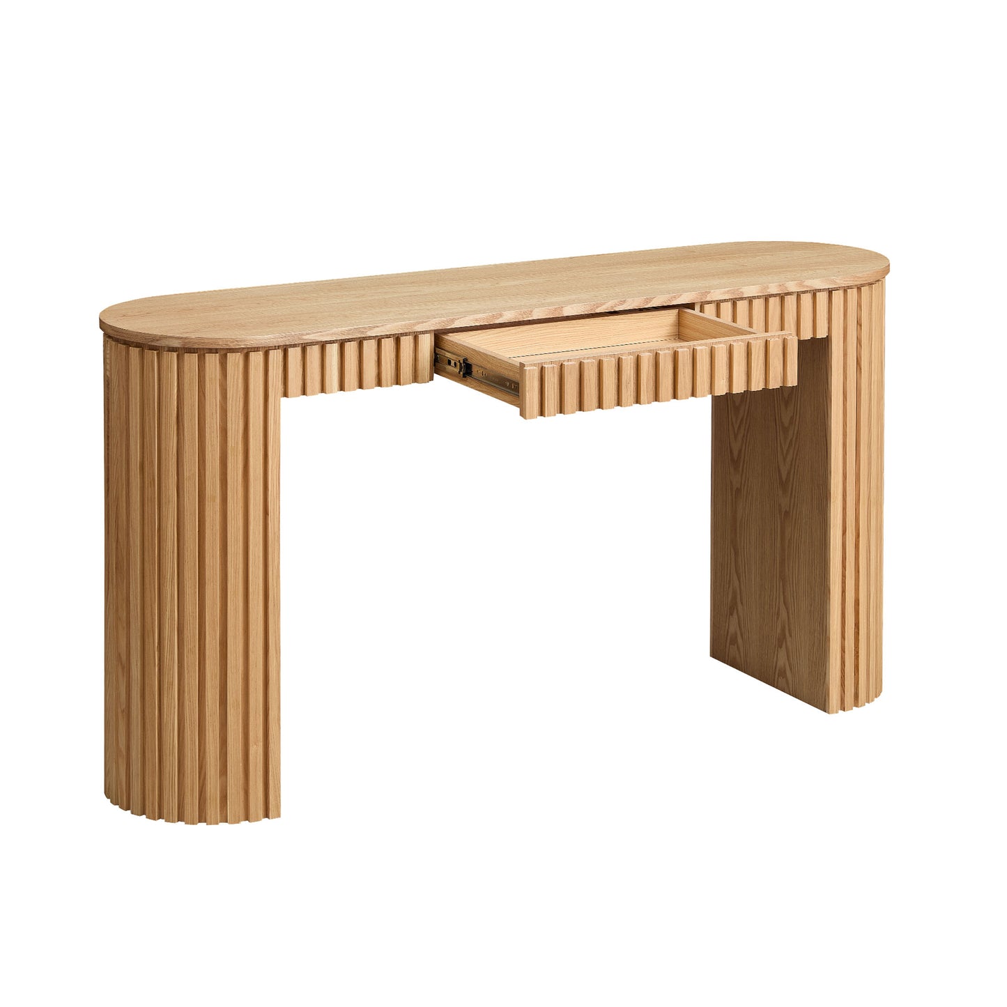 Modern Console Table with Drawer for Entryway - Natural