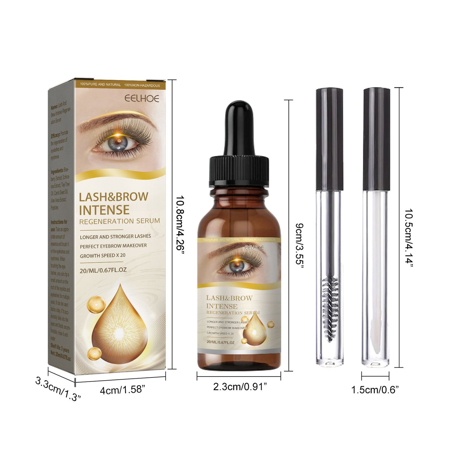 Eyelash and Eyebrow Growth Serum - Lengthening and Denser Formula