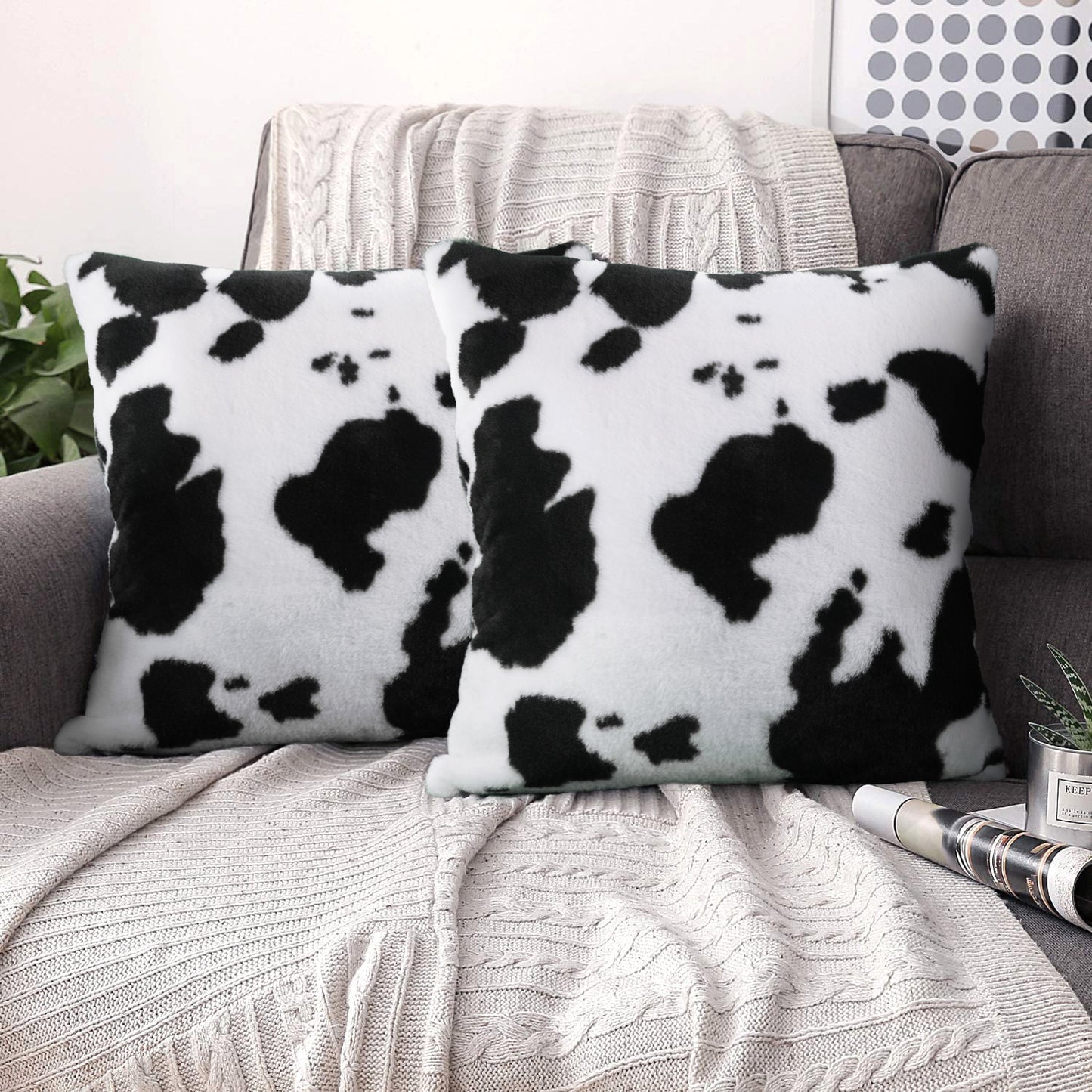 Animal-Themed Plush Throw Pillow Cover 45x45cm Sofa Cushion, Multiple Colors