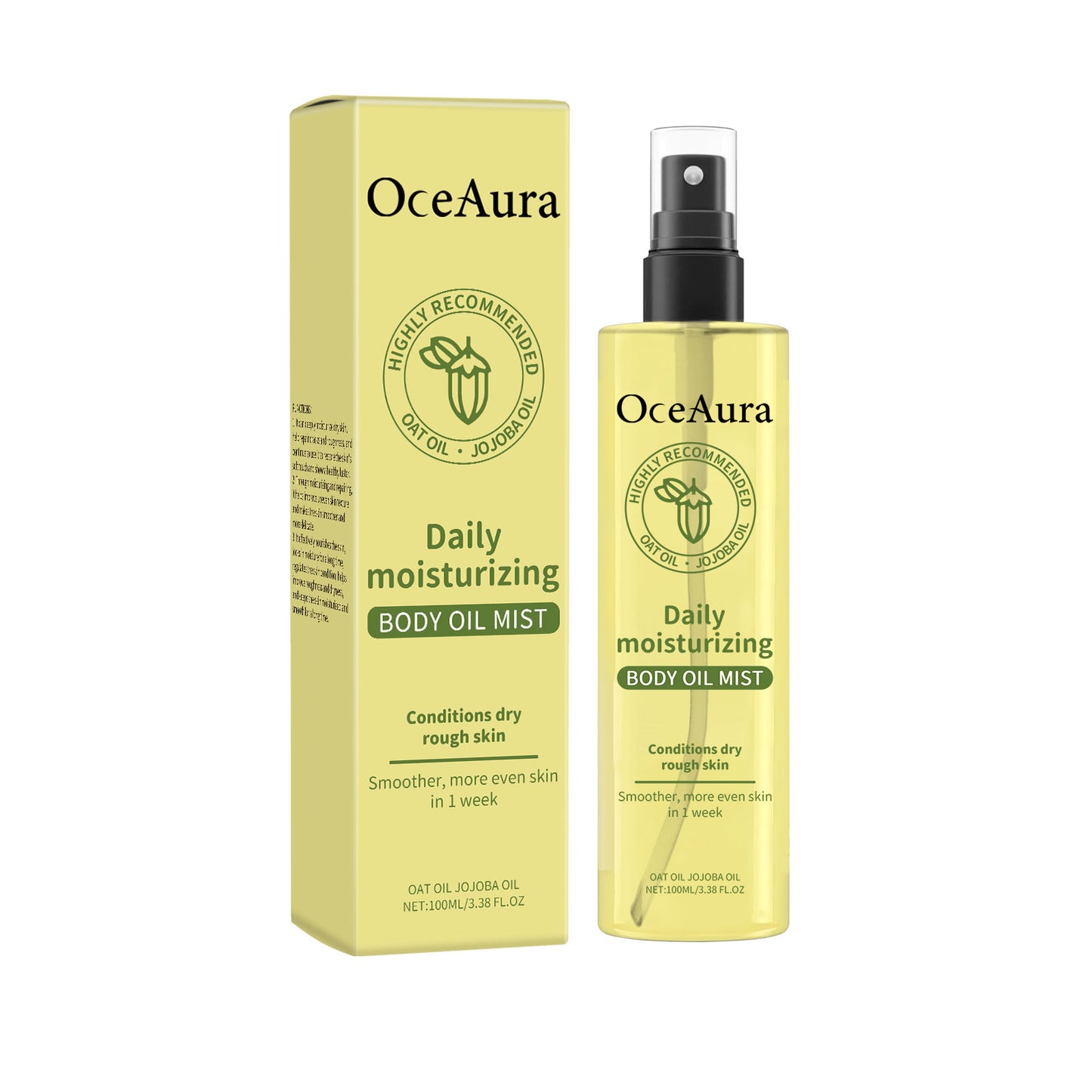 Vitamin E Moisturizing Body Oil - Hydrating Jojoba & Oat Skin Care, 100ml