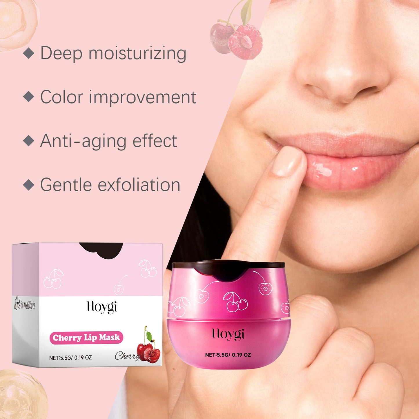 Cherry Moisturizing Lip Mask - Deep Hydrating Lip Repair Treatment