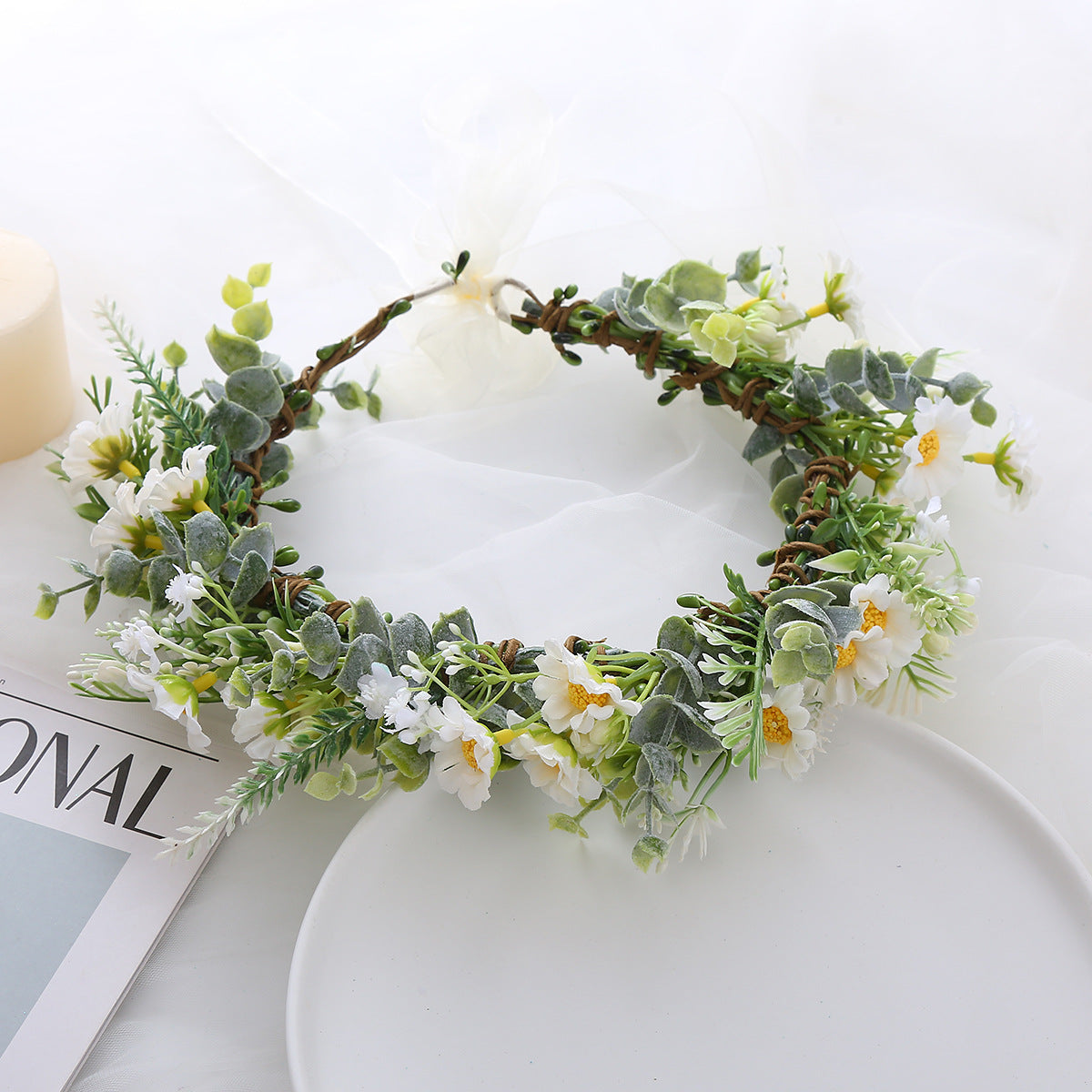 Forest Leaf Bridal Wreath Headwear