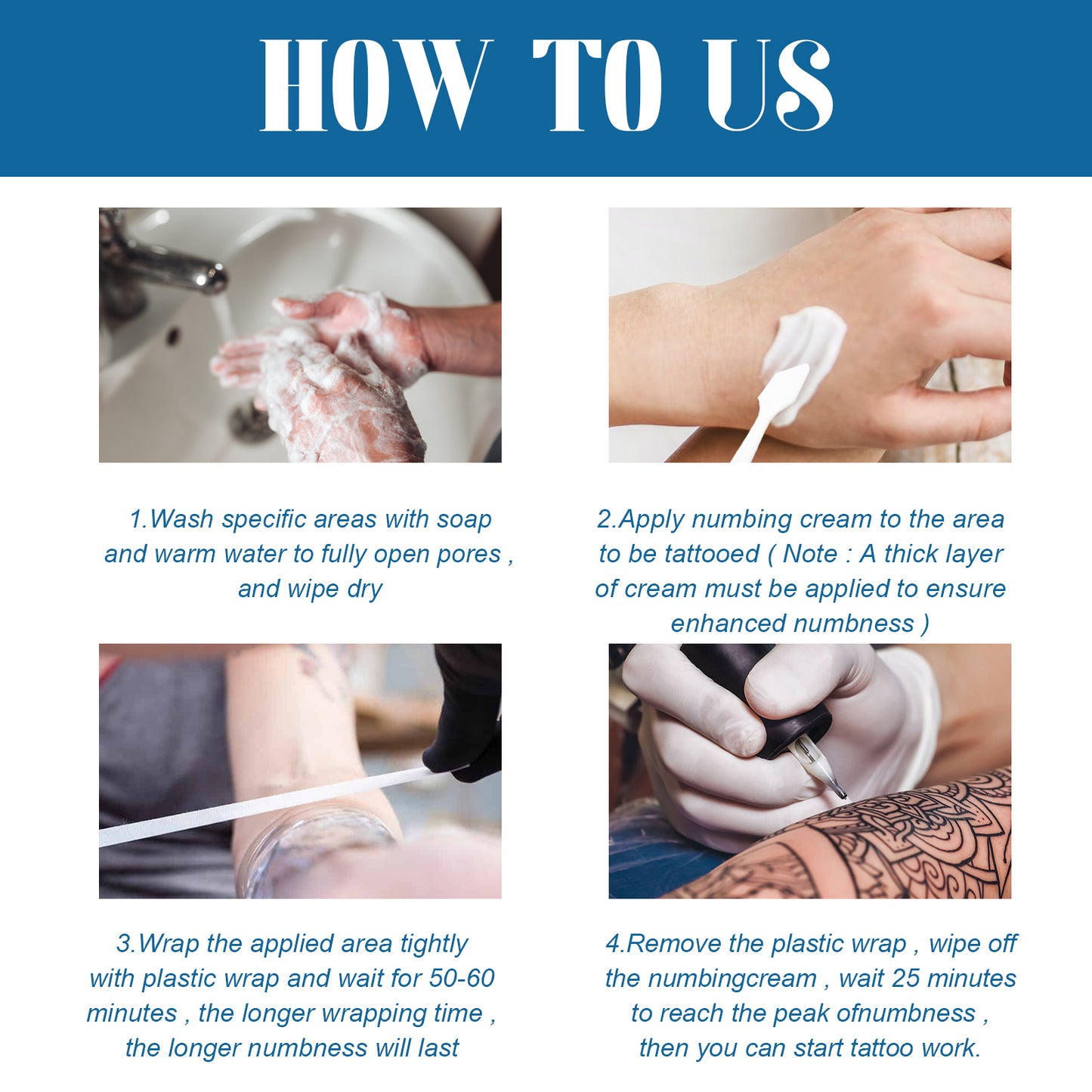 Tattoo Numbing Cream - Pain Relief & Skin Repair Moisturizer
