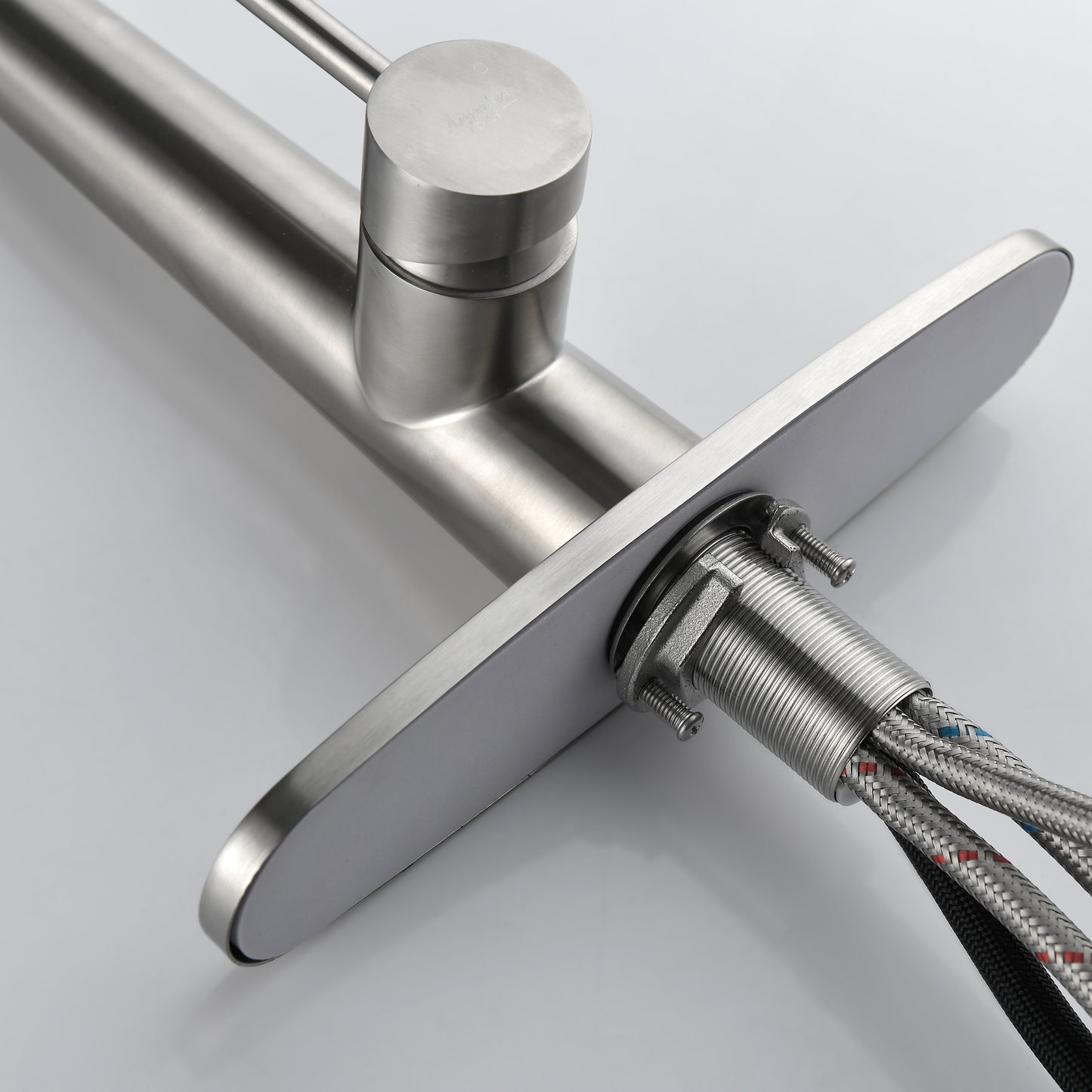 Stainless Steel Kitchen Faucet with Single Handle and Deck