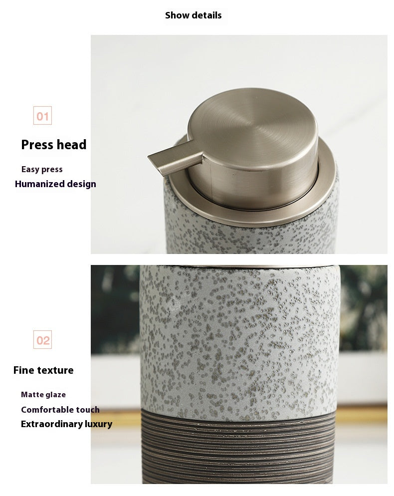 Ceramic Relief Pressed Mousse Bottles for Home & Garden Storage - White, Gray, Black