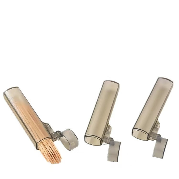 Portable Travel Toothpick Holder with Long Toothpick Box – Compact Outdoor Storage