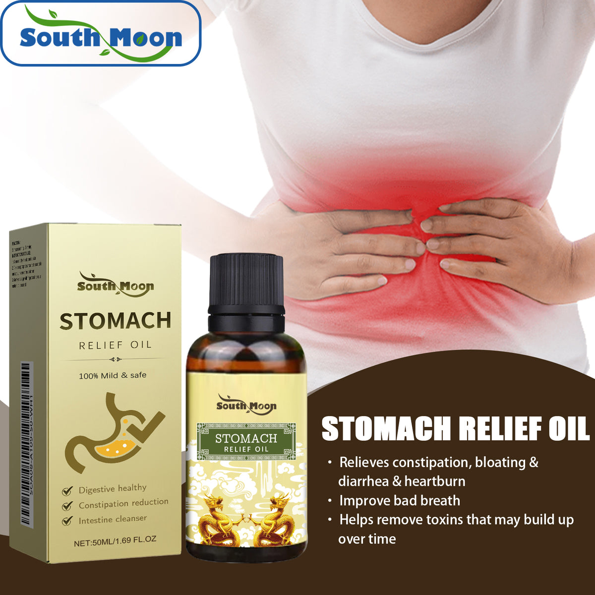 Abdominal Relaxing Massage Oil 50ml