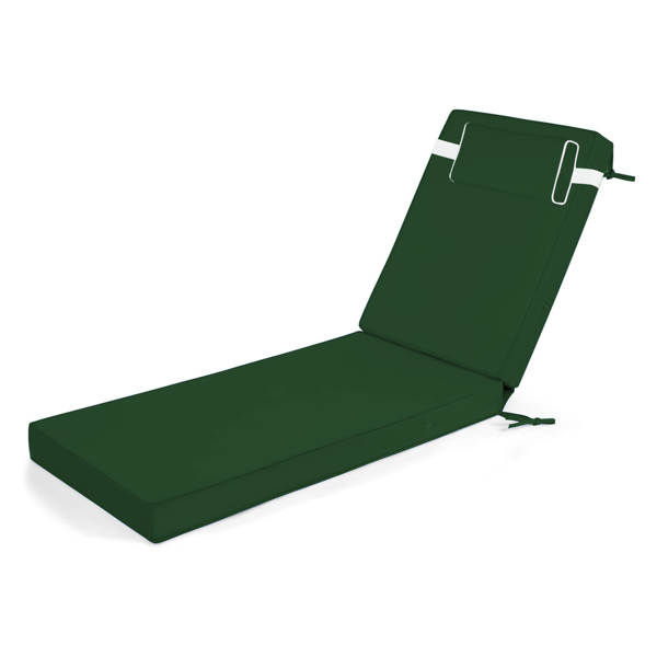 Waterproof Outdoor Chaise Lounge Cushion - 72x21x3 in.