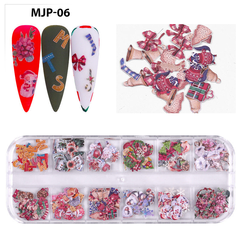 Nail Art Ornament Set - Wood Pulp Butterfly & Flower Design