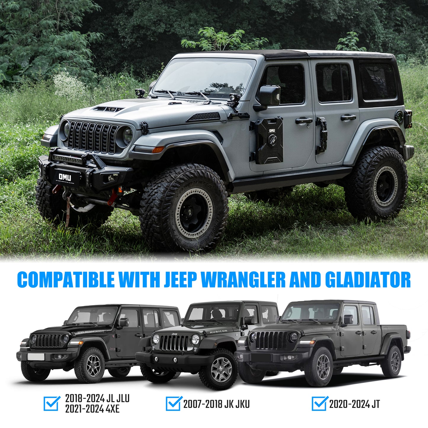 2.64 Gallon Gasoline Container and Mount Set for Jeep Wrangler