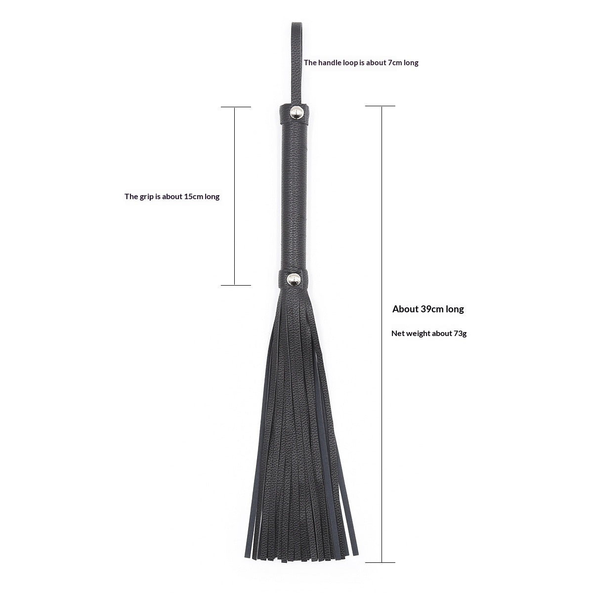 Leather Whip Training Prop for Household & Wellness Use
