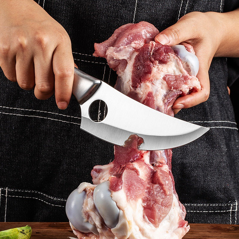 Stainless Steel Boning & Slaughtering Knife for Meat and Bones