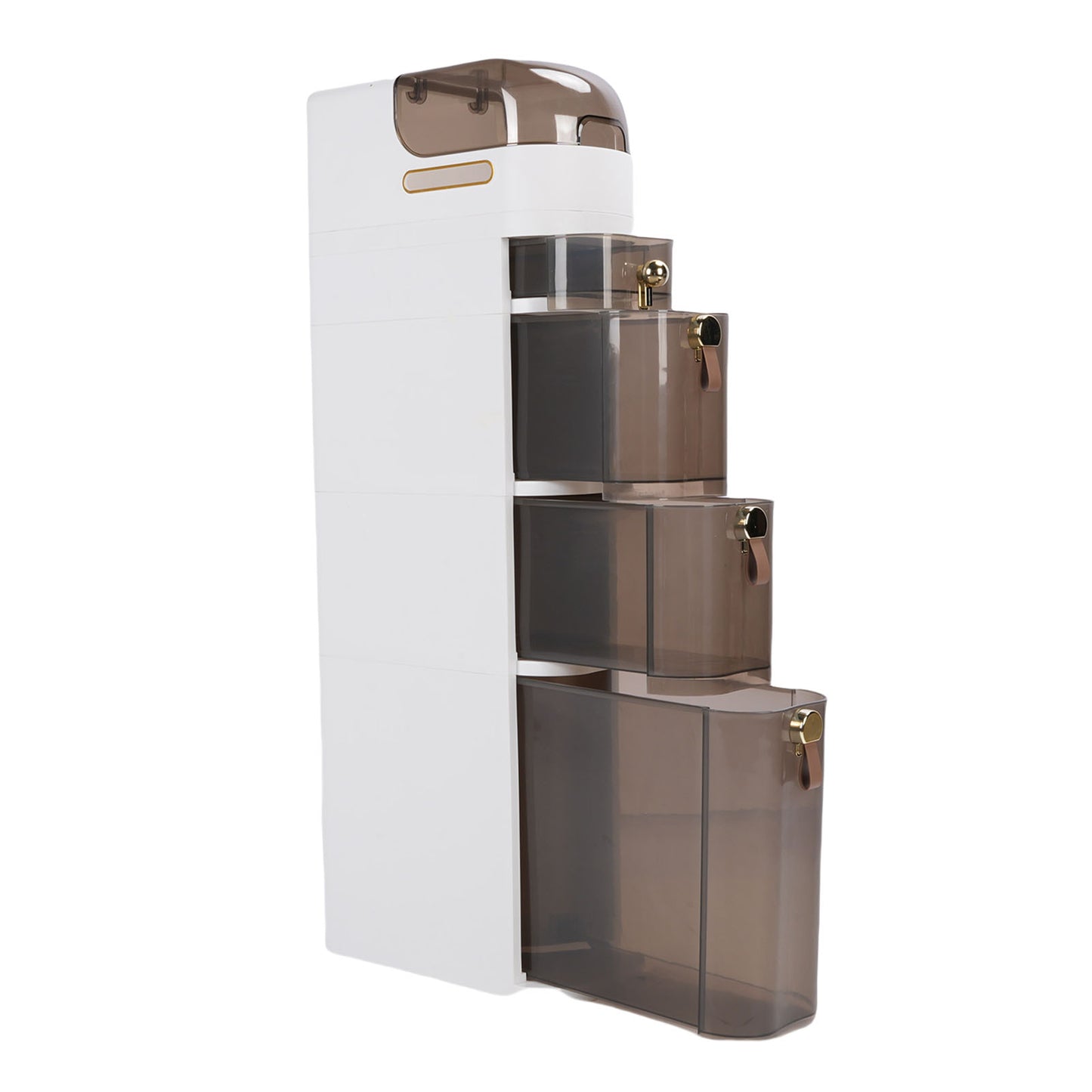 Bathroom Storage Cabinet PP PC Narrow Slim Organizer Small Corner